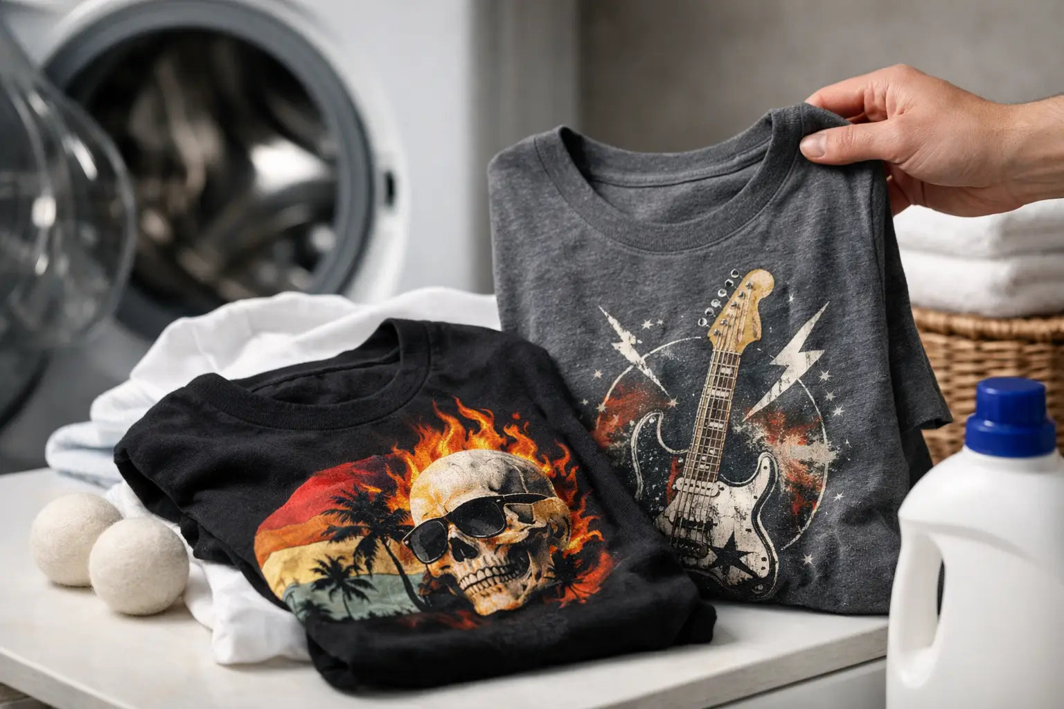 How to Wash Graphic Tees Without Cracking