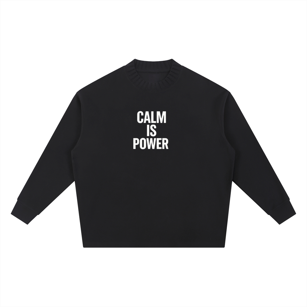 Knitted Round Neck Oversize Sweatshirt