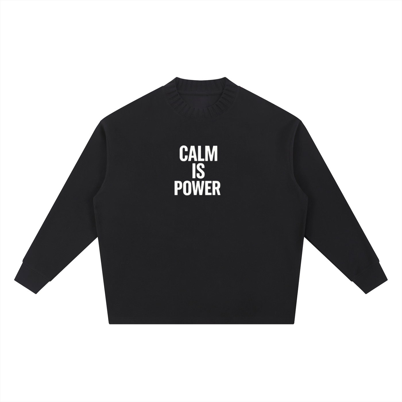 Knitted Round Neck Oversize Sweatshirt