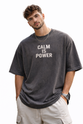 Snow Washed Oversized Cotton T-Shirt