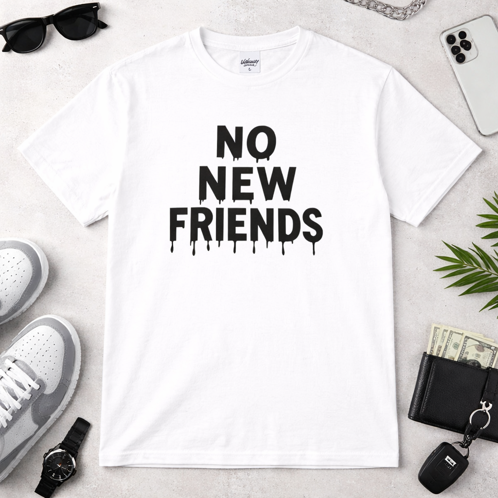 No New Friends Tee